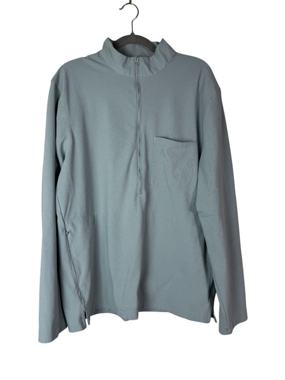 Lululemon Mens Green WovenAir Half Zip Pullover Long Sleeve Shirt Size XL Lightw